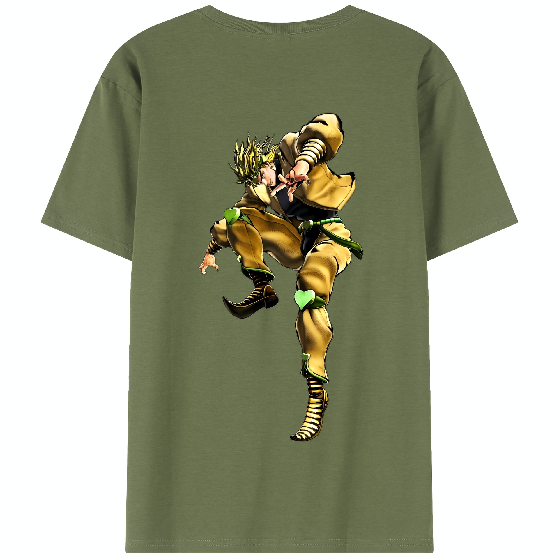 （画像用） ジョジョの奇妙な冒険 ディオ?ブランドー JoJo's Bizarre Adventure Dio Brando 綿100％半袖Tシャツ（背面プリント）